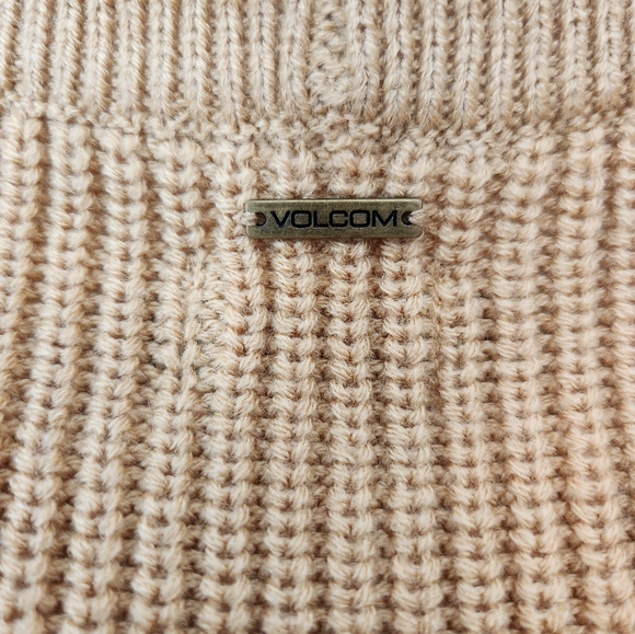 Volcom tan oversized button down sweater vest size XS - Picture 5 of 5